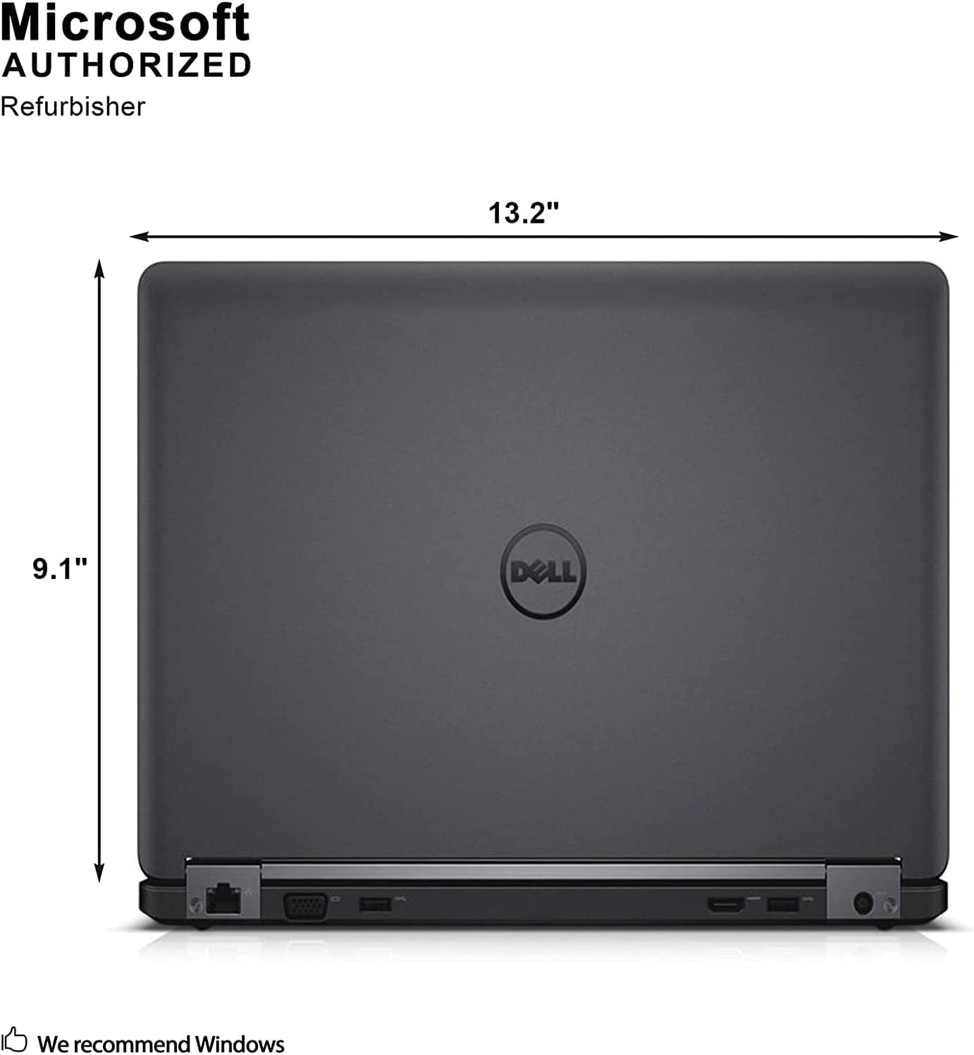 Latitude E5470 HD Business Laptop Notebook PC - Intel Core I7-6600U, 8GB Ram, 256GB SSD, HDMI, Camera, Wifi - Win 10 Pro (Renewed)