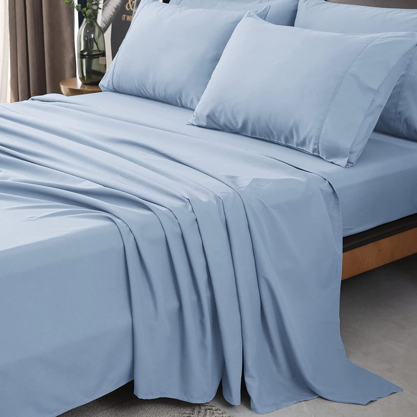 California King Size Quilted Fitted Waterproof Mattress Pad, Premium Hollow Material Filling Mattress Protector, Breathable, Quiet, Cooling, Machine-Washable Mattress Cover with 21” Deep Pocket