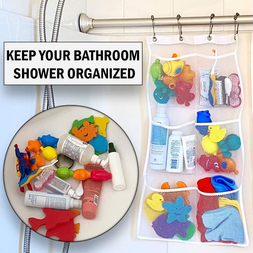 2 Pack Shower Caddy/Organizer-Mesh-6 Pockets