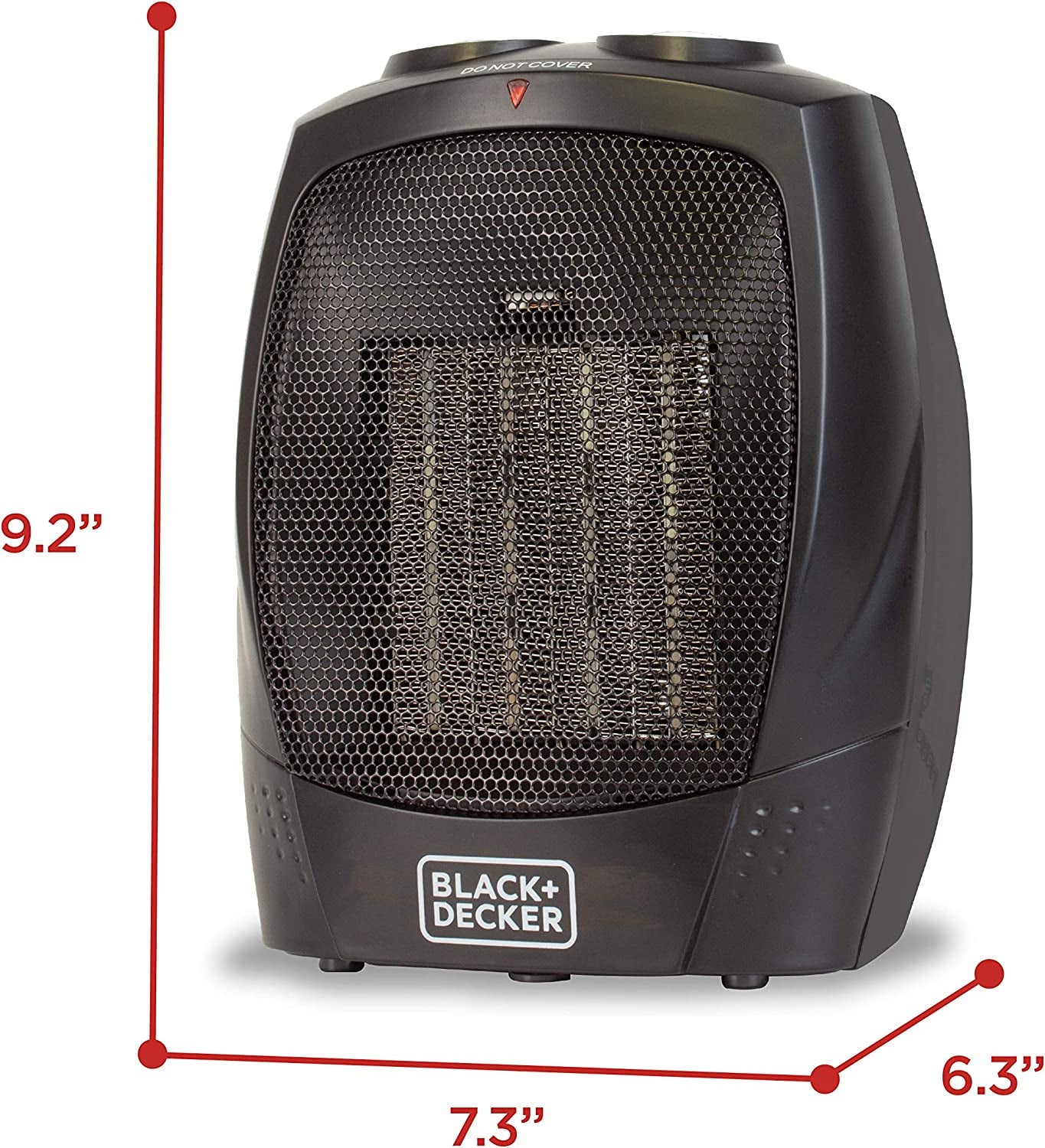 BLACK+DECKER Portable Space Heater, 1500W Room Space Heater with Carry Handle for Easy Transport