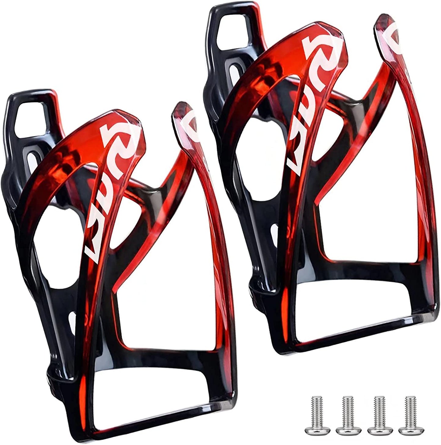 Universal Bike Water Drink Holder, Durable Ultralight Plastic Water Bottle Holder for Bicycle, Cycling Bottle Cages for MTB, Road Bike, Mountain Bikes, 2 Pack - Black