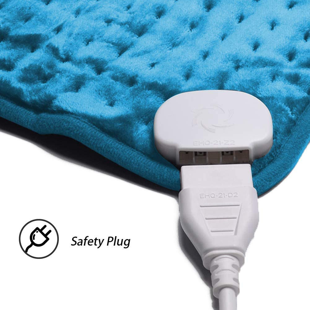 XXXL 17''X33'' King Size Heating Pad with Fast-Heating Technology&6 Temperature Settings, Flannel Electric Heating Pad/Pain Relief for Back/Neck/Shoulders/Abdomen/Legs