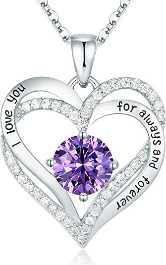 Sterling Silver Necklace with Birthstone