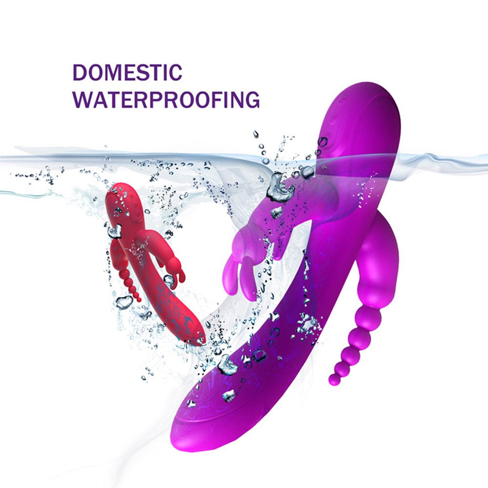 3 in 1 G-Spot Rabbit Vibrator 12 Speed Clitoral Stimulator Sex Toys Valentine'S Day Gift for Women Adult Toys(Rose Red)