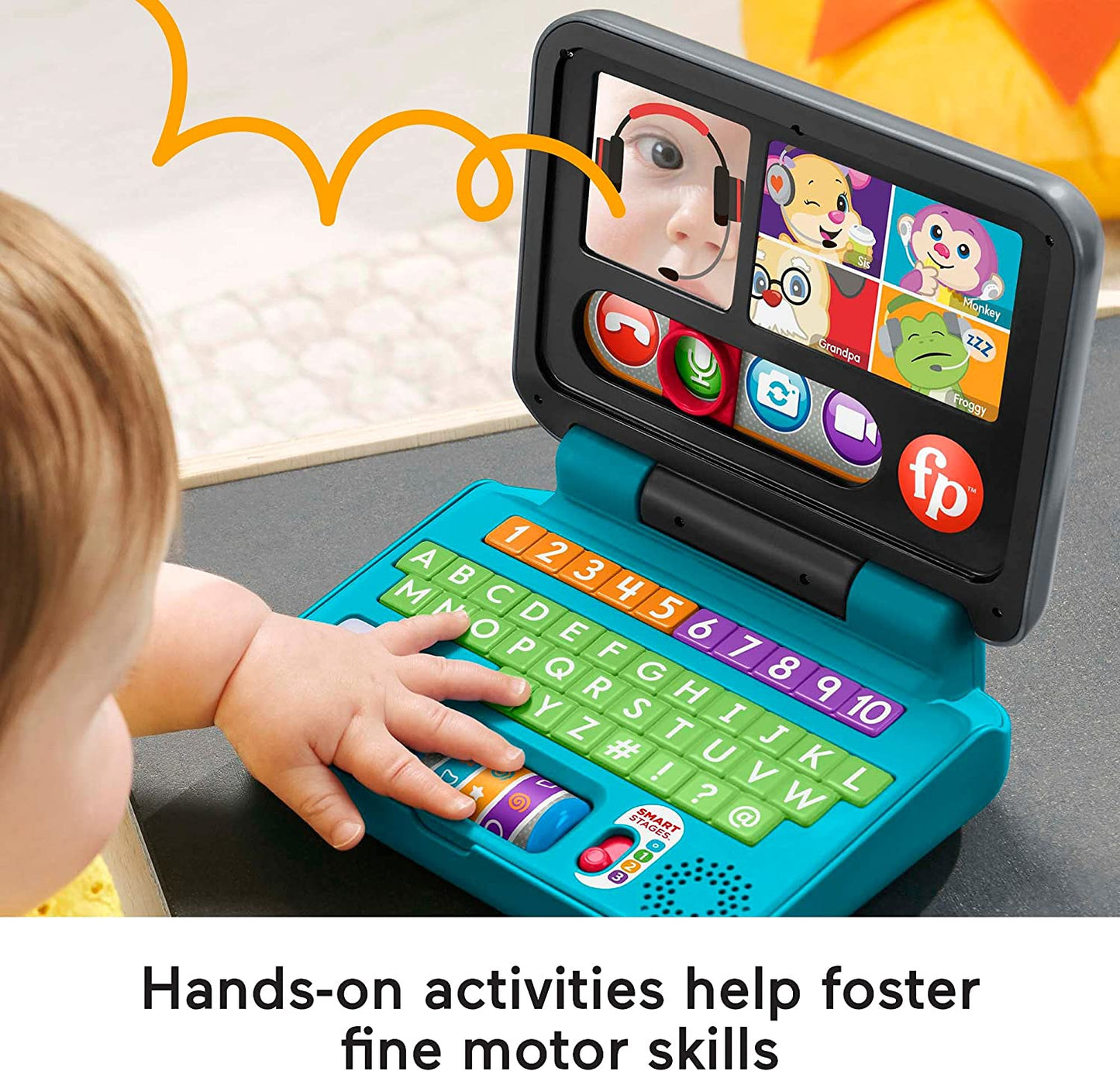 Fisher-Price Laugh & Learn Let'S Connect Laptop, Electronic Toy with Lights, Music and Smart Stages Learning Content for Infants and Toddlers