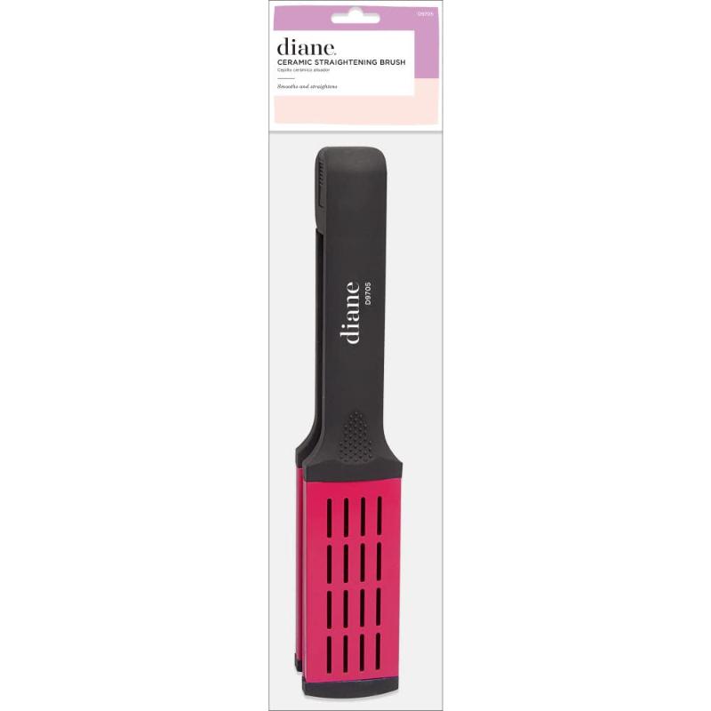 Double Sided Ceramic Straightening Brush with Nylon Bristles for Smoothing and Styling