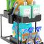 Under Sink Organizers for Storage, 2 Tier Under Sink Sliding Basket