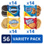 56 Count Snack Packs - OREO Original, OREO Golden, CHIPS AHOY! & Nutter Butter Cookie Variety Pack