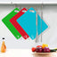 Kitchen Plastic Cutting Board Set - Extra Thick Flexible, Non-Slip Chopping Board with Colored Food Icons - Dishwasher Safe