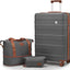 3-Piece 20-Inch Carry-On Luggage Hardside Spinner Suitcase Set with TSA Lock