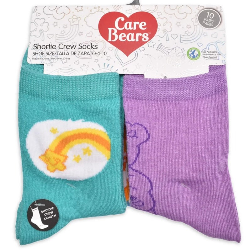 Women's 10 Pack Care Bears Graphic Crew Socks