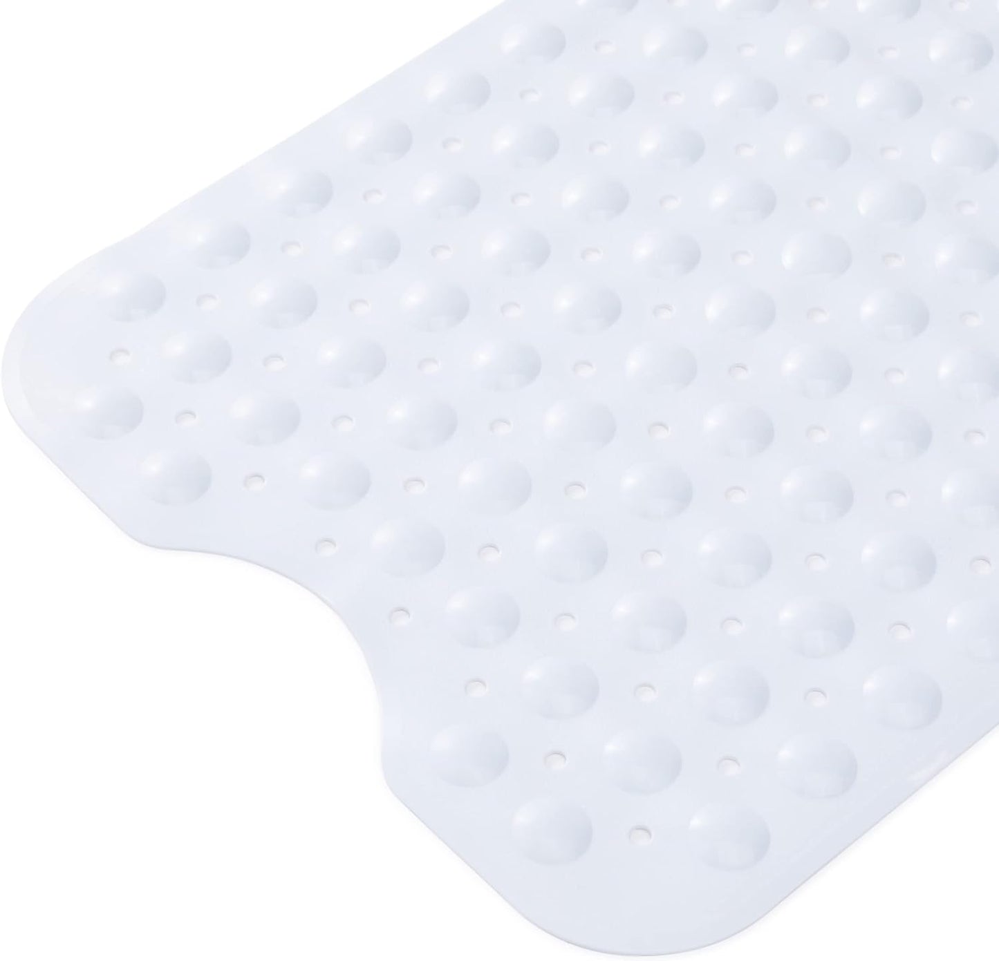 40 x 16 Inches Extra Long Shower Mat with Suction Cups and Drain Holes