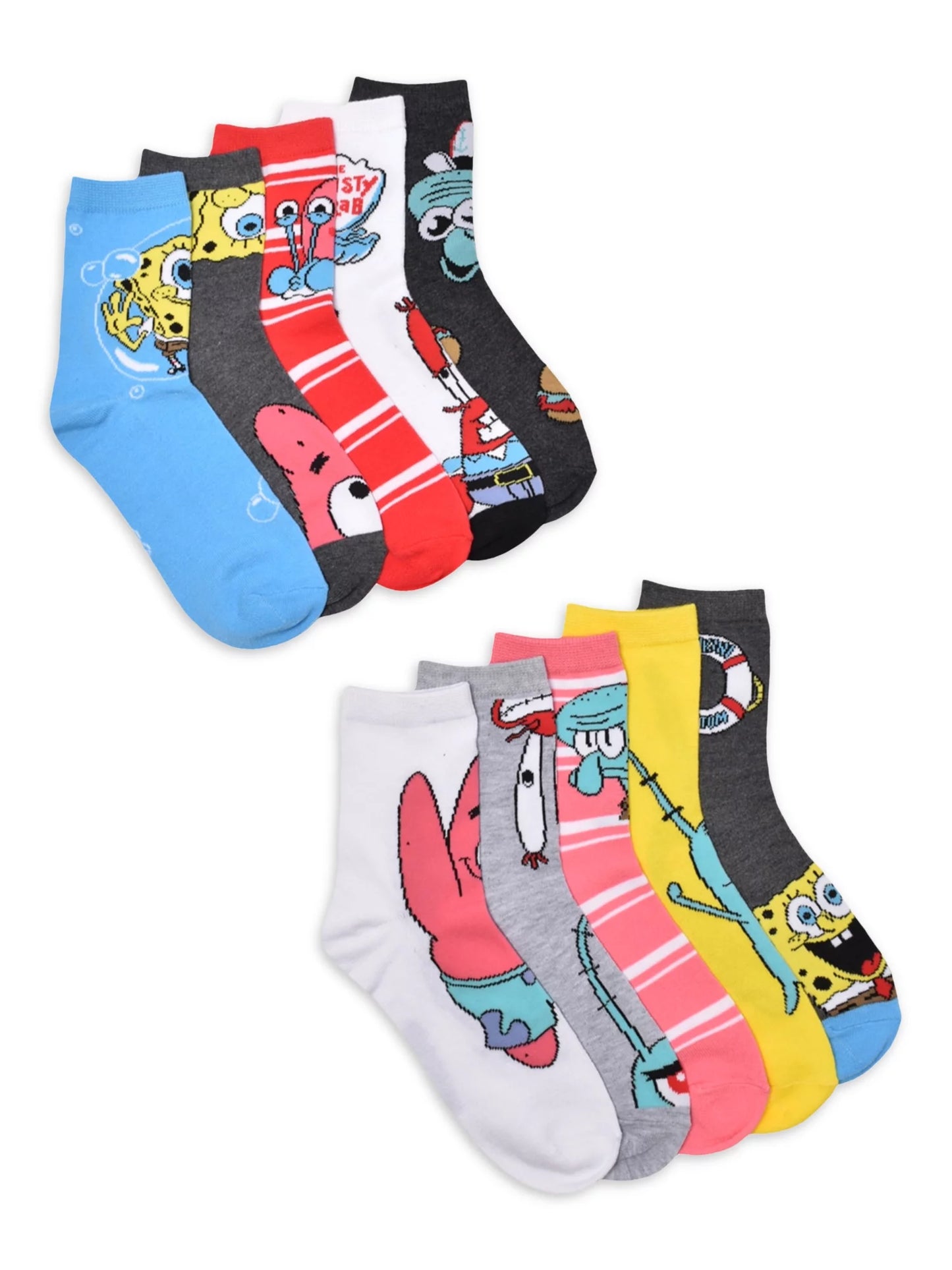 Women's 10 Pack Care Bears Graphic Crew Socks