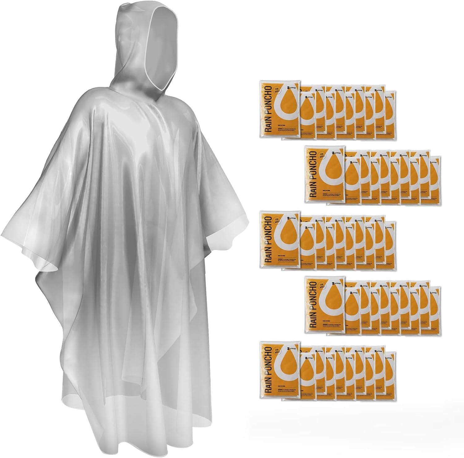 Multipack Disposable Rain Ponchos