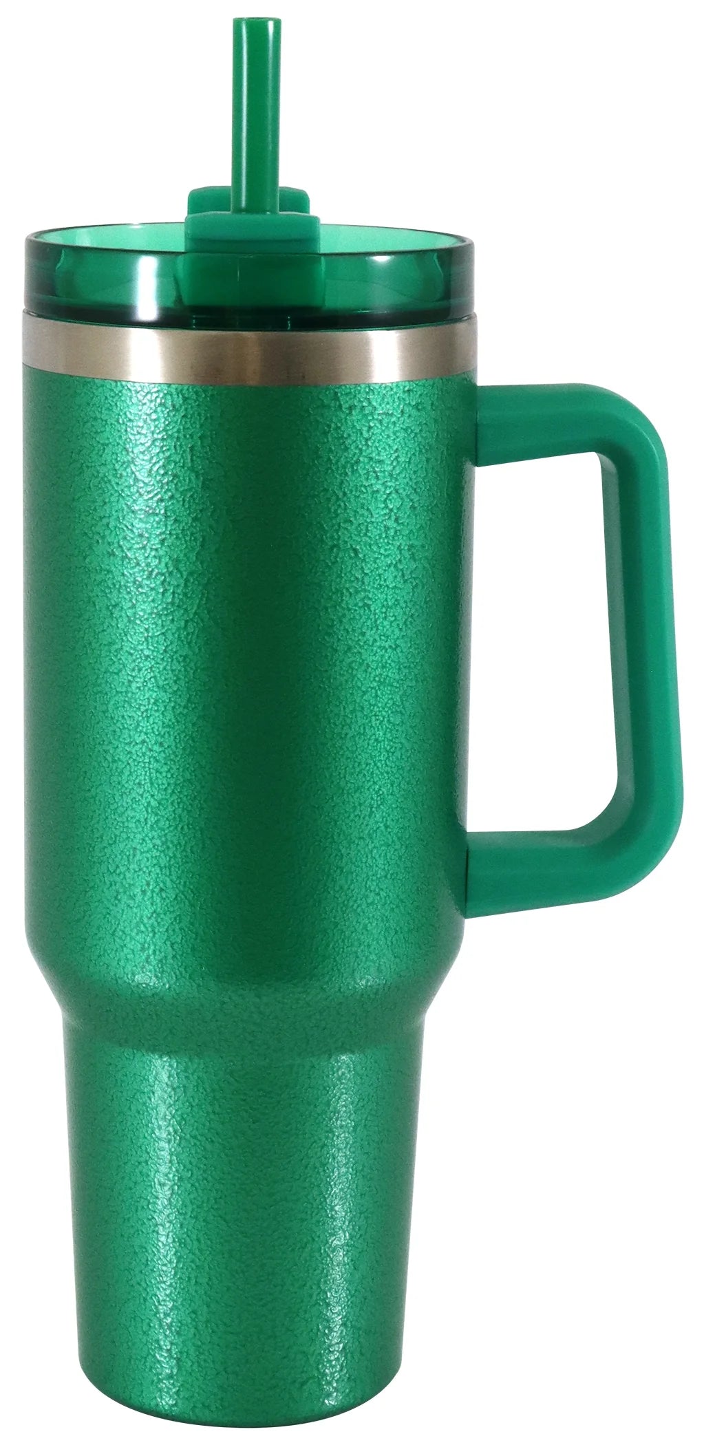 40oz Stainless Steel Tumbler with Straw and Handle, Double Wall Insulated