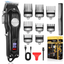 Cordless Metal Hair Clippers - Professional Trimmer Kit, LED Display USB Rechargeable