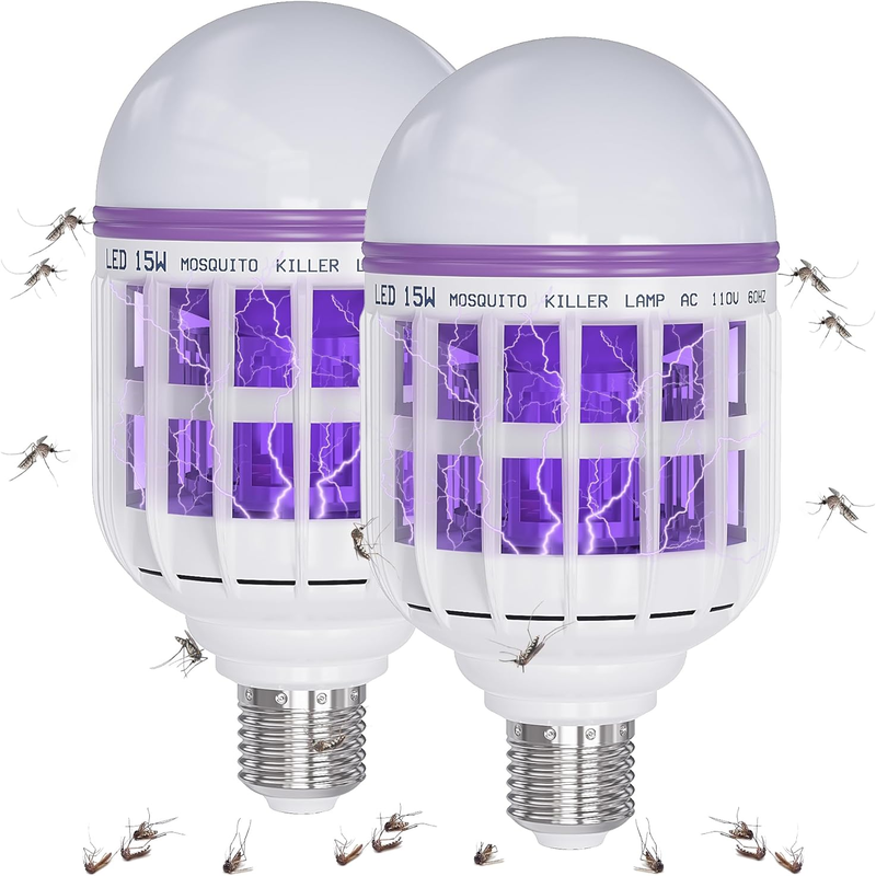 2 Pack Bug Zapper Light Bulbs - UV LED