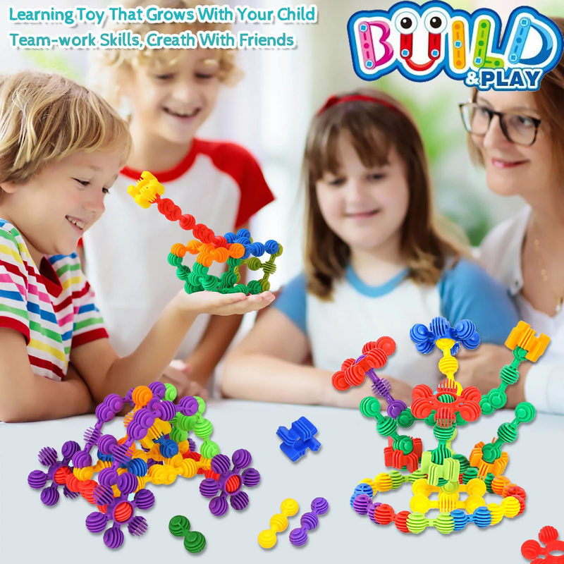 100 Pcs Kids Building Blocks STEM Educational Interlocking