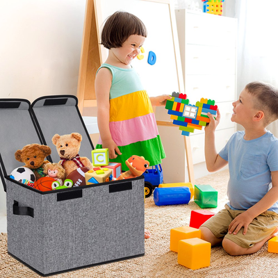 91L Large Toy Box Storage Chest Organizer with Lid and Handles