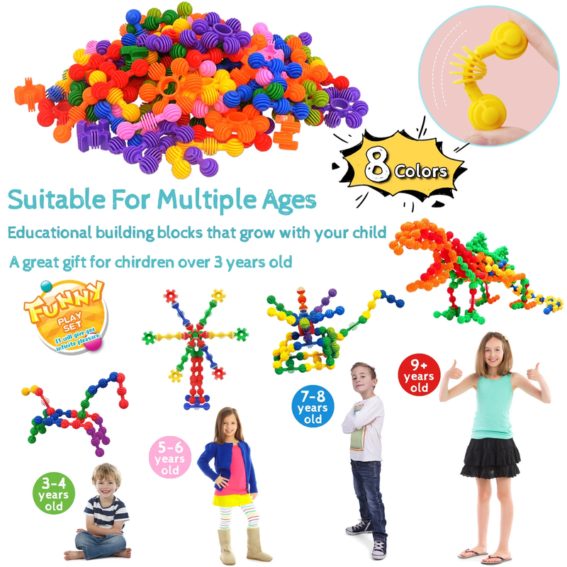 100 Pcs Kids Building Blocks STEM Educational Interlocking