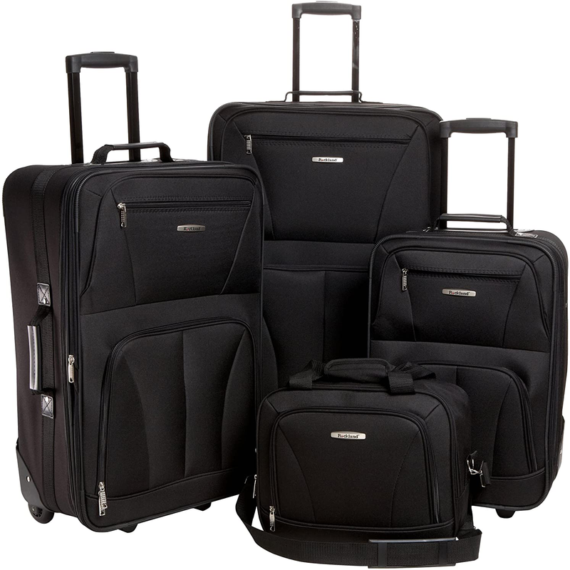 4 Piece Rockland Journey Softsided Upright Luggage Set