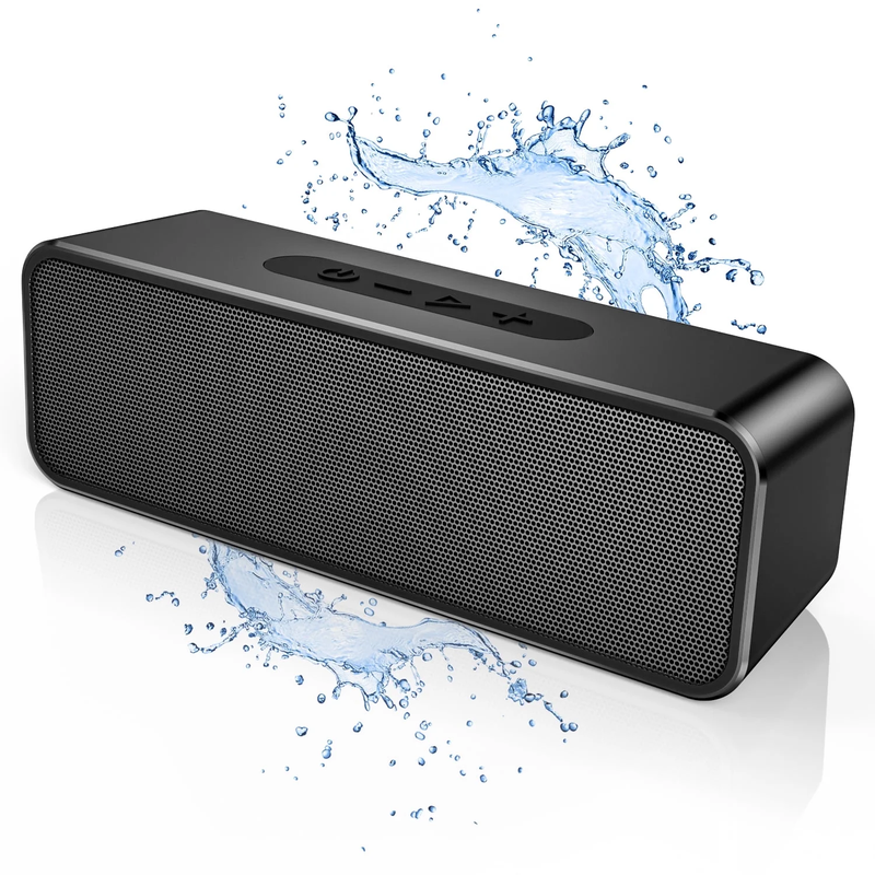 10W Portable Bluetooth Speaker, Stereo Sound, Outdoor Speakers with Bluetooth 5.0, 30H Playtime