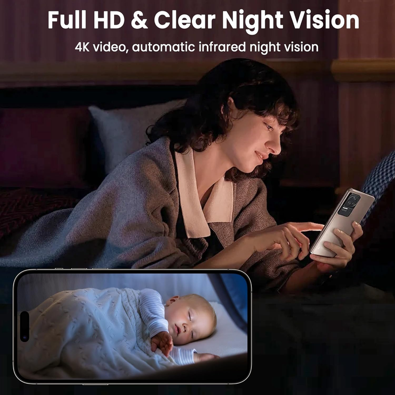 2K FHD WiFi Mini Camera, Security Camera, Cloud & SD Storage, AI Motion Detection, Auto Night Vision