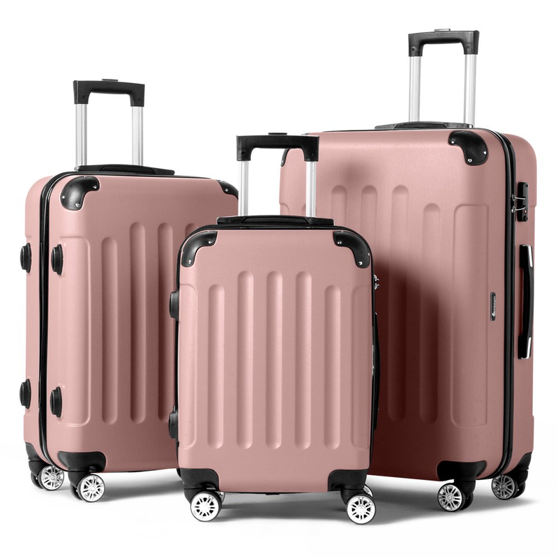 3 Piece Hard Side Lightweight Spinner Luggage Set with TSA Lock