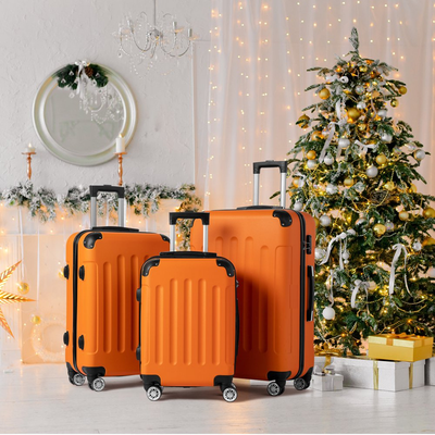 3 Piece Hard Side Lightweight Spinner Luggage Set with TSA Lock