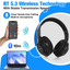  Wireless Over-Ear Bluetooth Headphones, Noise Cancelling with Microphone, Hi-Res Audio, Deep Bass, Memory Foam Ear Cups & Quick Charge