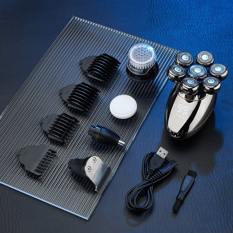 7D Head Shaver & 5-in-1 Grooming Kit