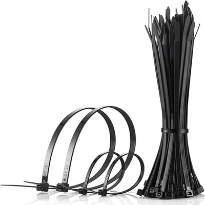 1000 Pack Multi Size Black Zip Ties - Self-Locking Design Cable Zip Ties