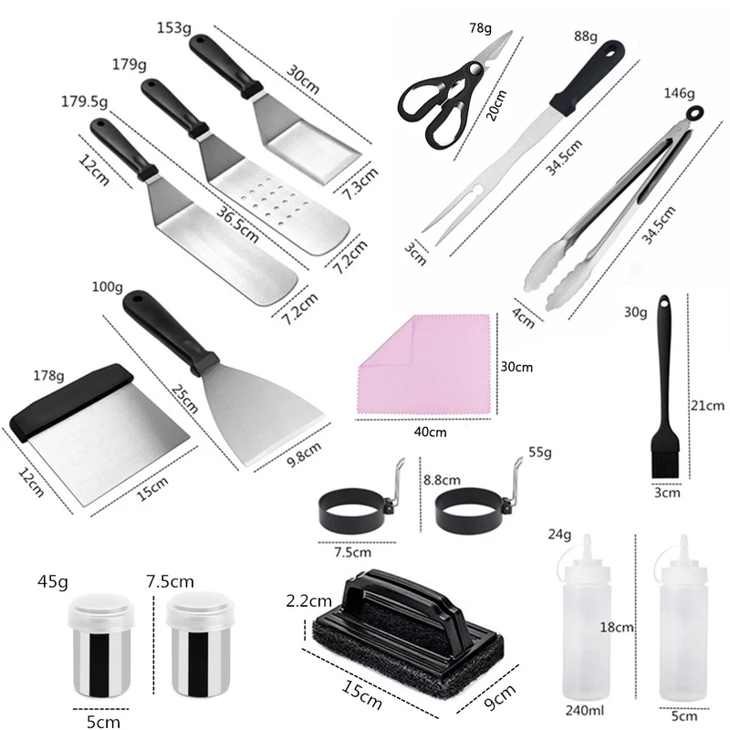 30 Pcs Griddle Accessories Kit - Tool Kit for Blackstone Griddle