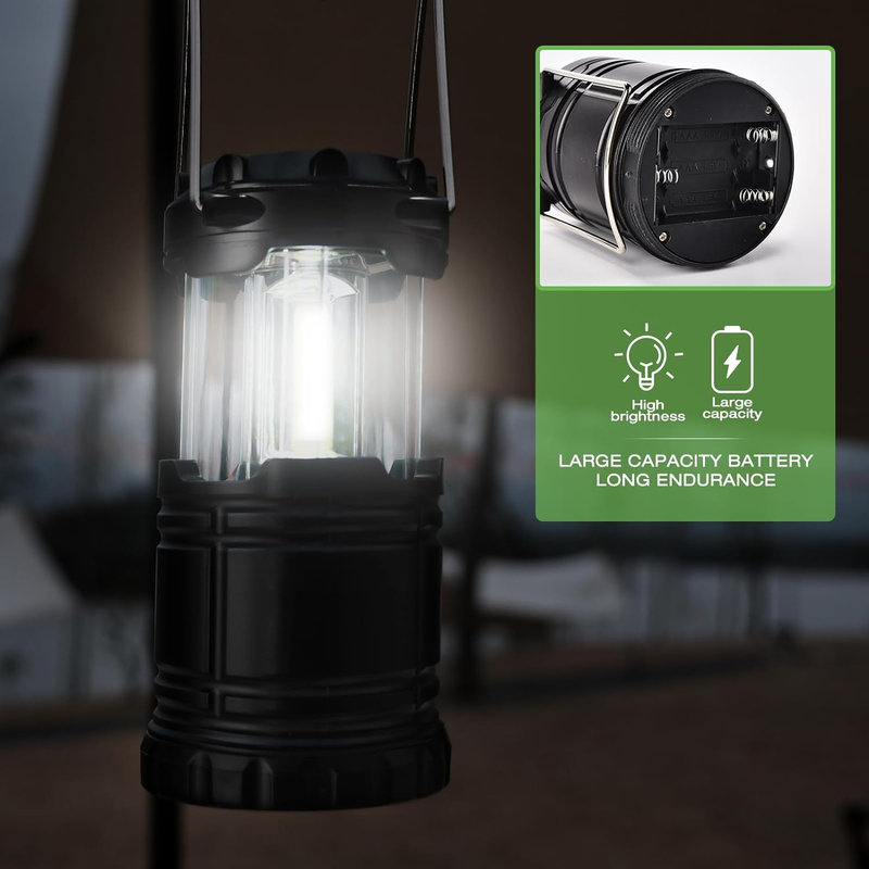 4 Pack Collapsible Lanterns - Battery Operated 