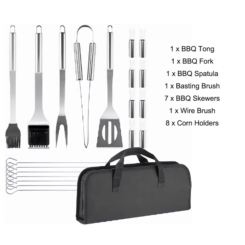 21 Pcs BBQ Set of Grill Tools with Storage Bag 