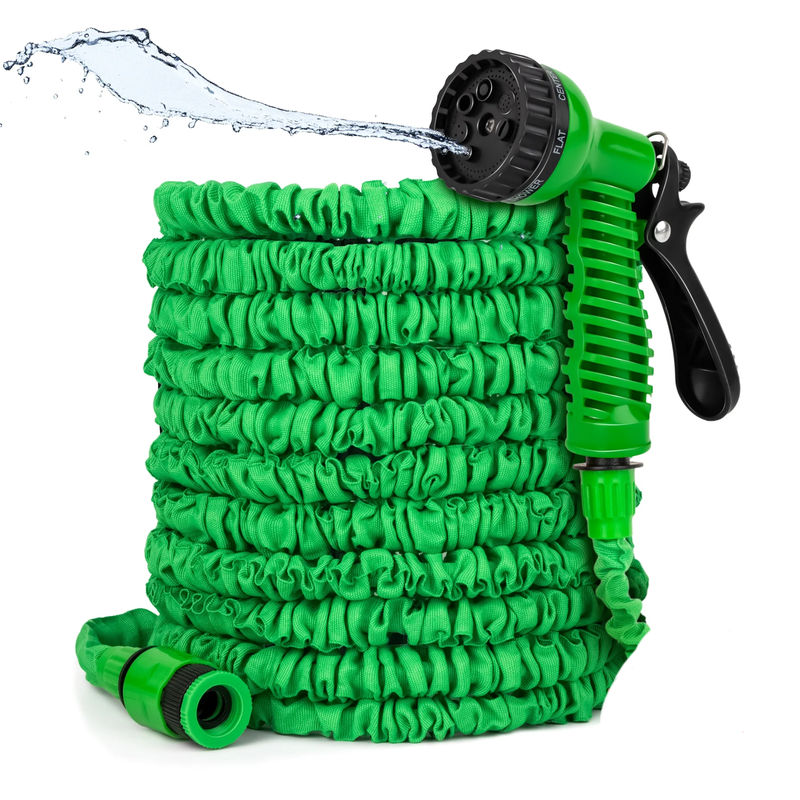 100Ft Expandable Flexible Garden Water Hose with Free 7 Spray Nozzle