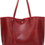 Women S Soft Faux Leather Tote Shoulder Bag from Dreubea, Big Capacity Tassel Handbag