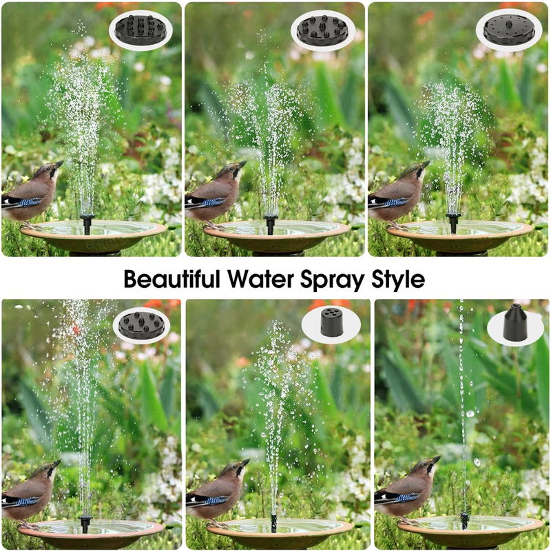 Solar Floating Fountain for Bird Bath, Garden, Pond, Pool, Outdoor