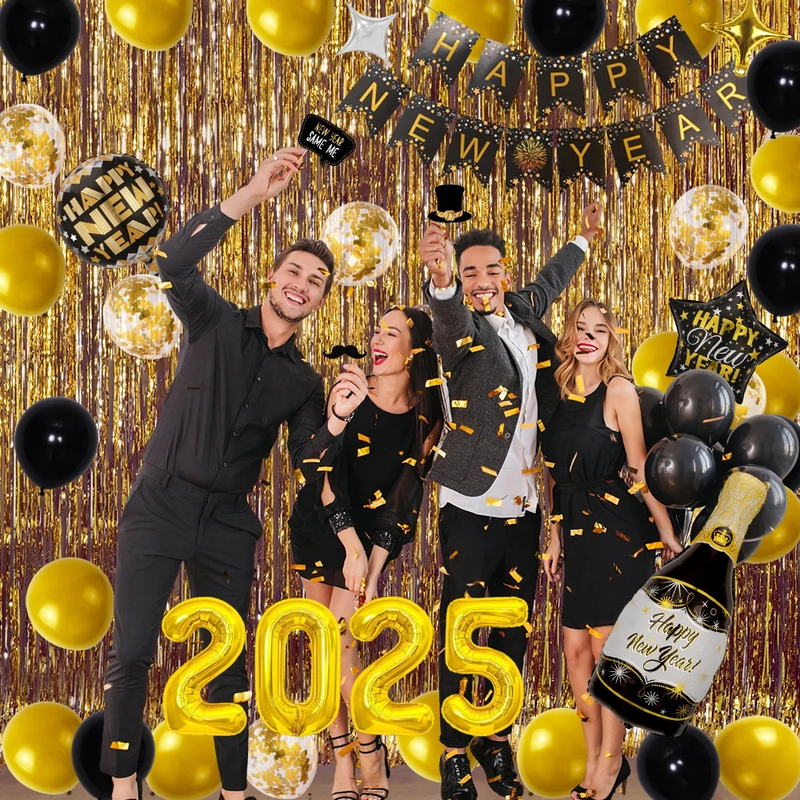 New Years Eve Party Supplies 2025 Happy New Year Decorations Kit