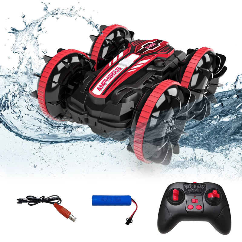 Land Water 2 in 1 Remote Control Car, 4WD Off Road Stunt Car, 2.4Ghz