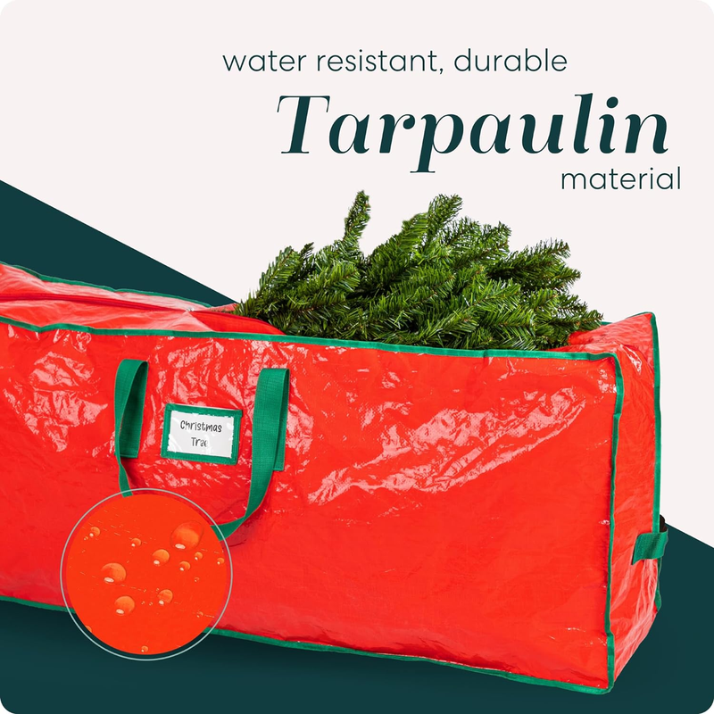 Christmas Tree Storage Bag - Stores Artificial Holiday Trees, Durable Waterproof Material, Zippered Bag, Carry Handles