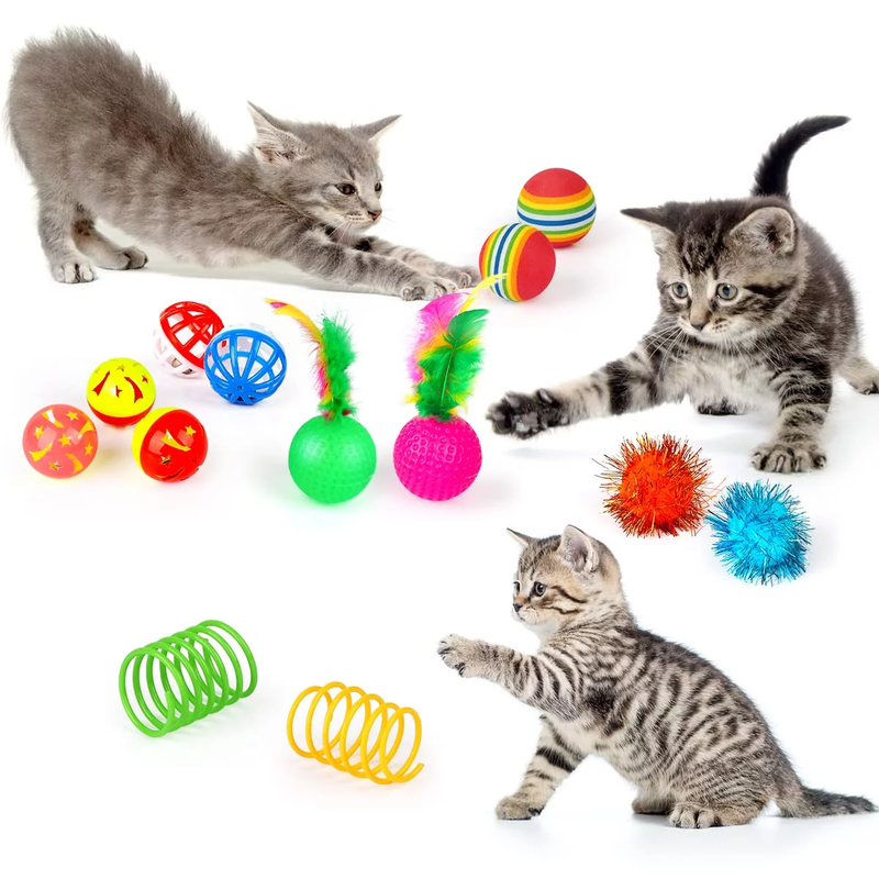 32 Piece Cat & Kitten Variety of Toys