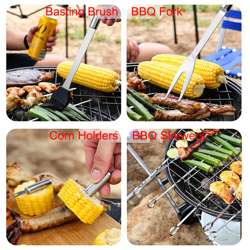 21 Pcs BBQ Set of Grill Tools with Storage Bag 