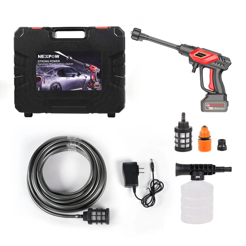 24V Cordless Power Washer with 6-In-1 Adjustable Nozzle, 970PSi