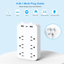 USB Wall Charger Surge Protector 6 Outlet Extender with 3 USB Charging Ports 