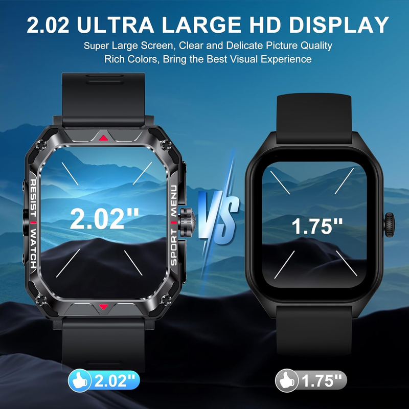 Smart Watches Ultra Thin 2.02 in HD Touch Screen with 2 Bands