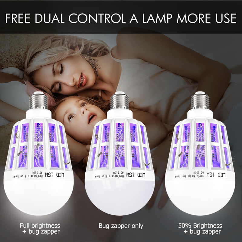 2 Pack Bug Zapper Light Bulbs - UV LED