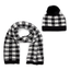 Women's Cozy Cross Beanie and Winter Scarf 2-Piece Gift Set