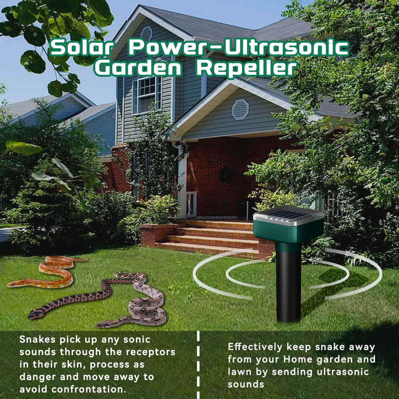 4-6 or 8 PCS Snake Repellent Sonic Stakes for Yard - Pet Safe