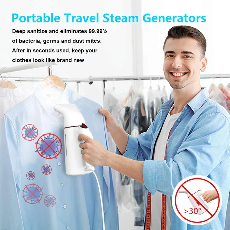 700W Powerful Handheld Garment Steamer, Portable Travel Steam Iron, 150Ml Water Tank